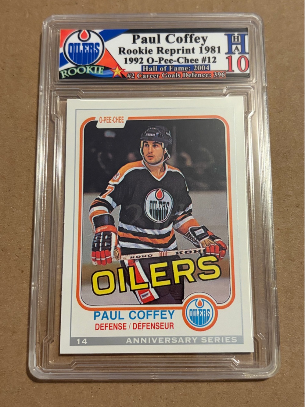 🇨🇦NOW $25🍀 Paul Coffey 1992 OPC Anniversary Oilers Rookie RC Hockey Card Graded